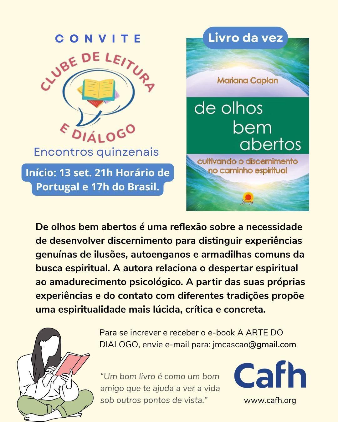 Clube de Leitura e Diálogo | Cafh Portugal