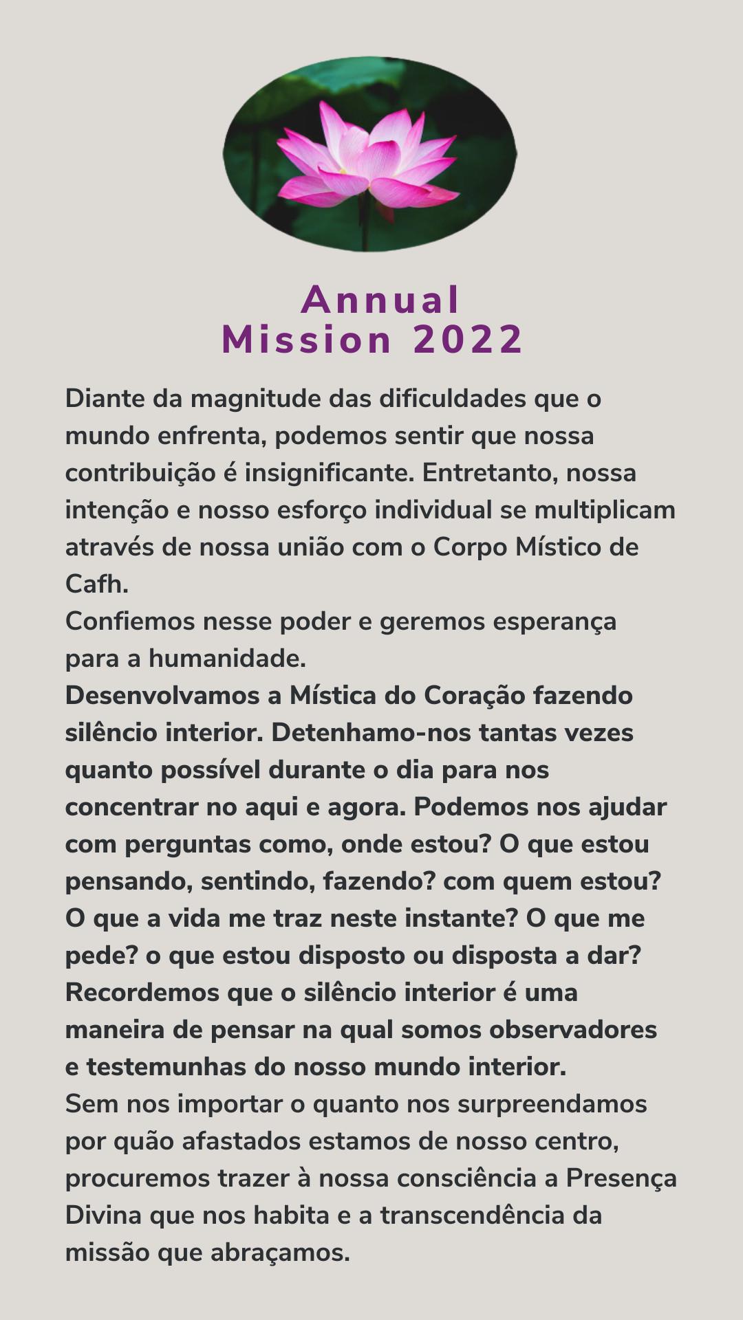 Annual Mission 2022