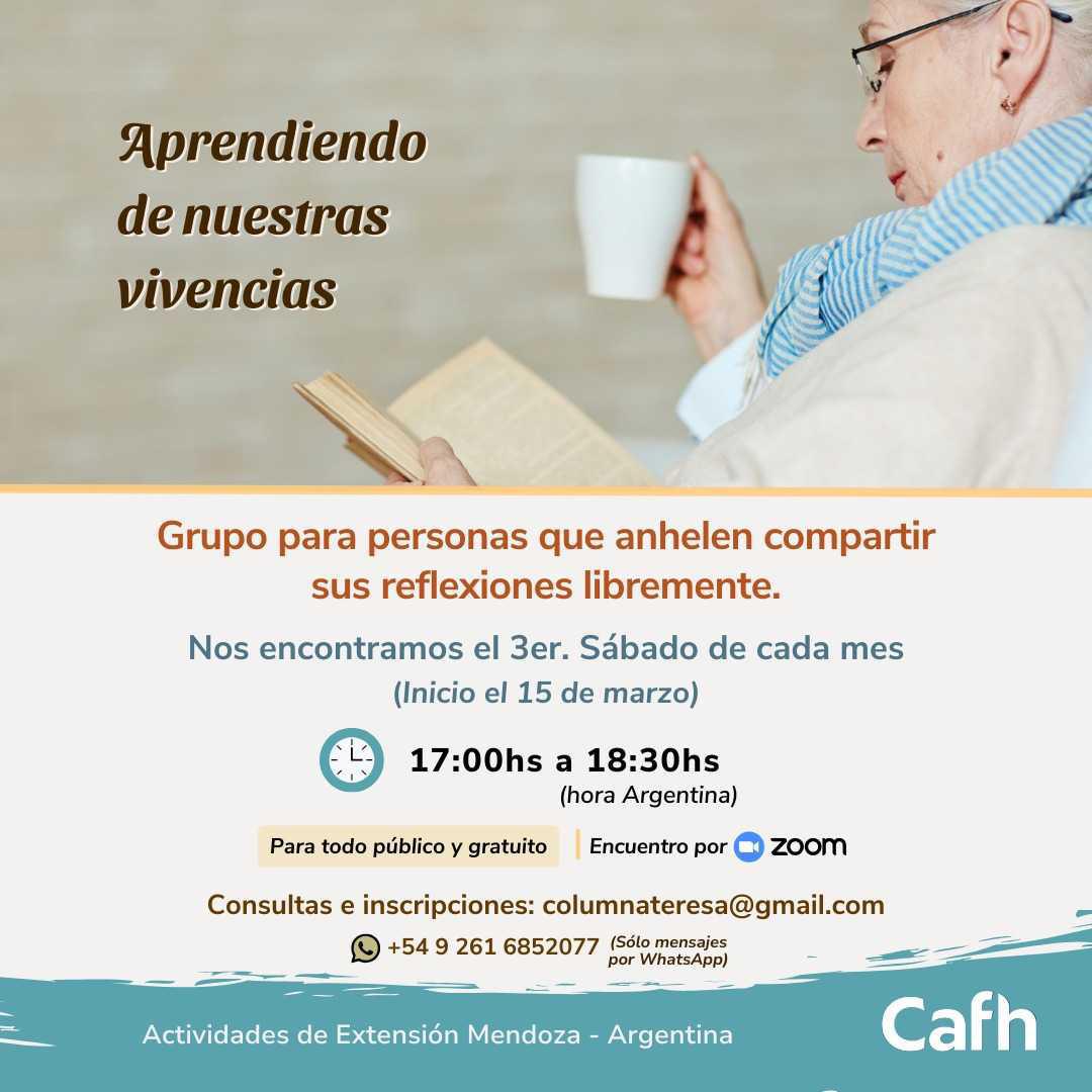 Aprendiendo de nuestras viviencias | Cafh Argentina -Mendoza 