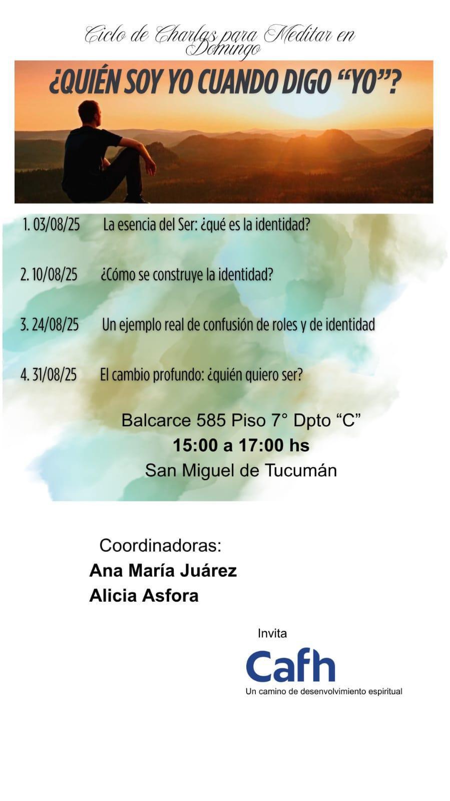III Ciclo de Charlas para Meditar | Cafh Argentina - Tucumán