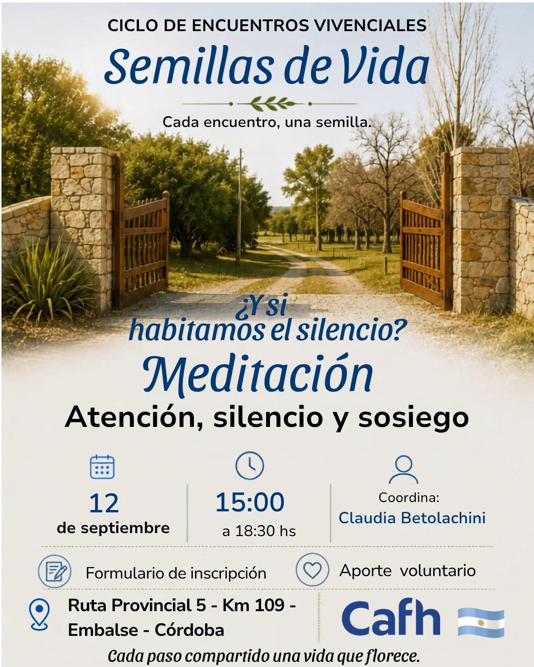Ciclo de Encuentros Vivenciales | Cafh Argentina - Embalse