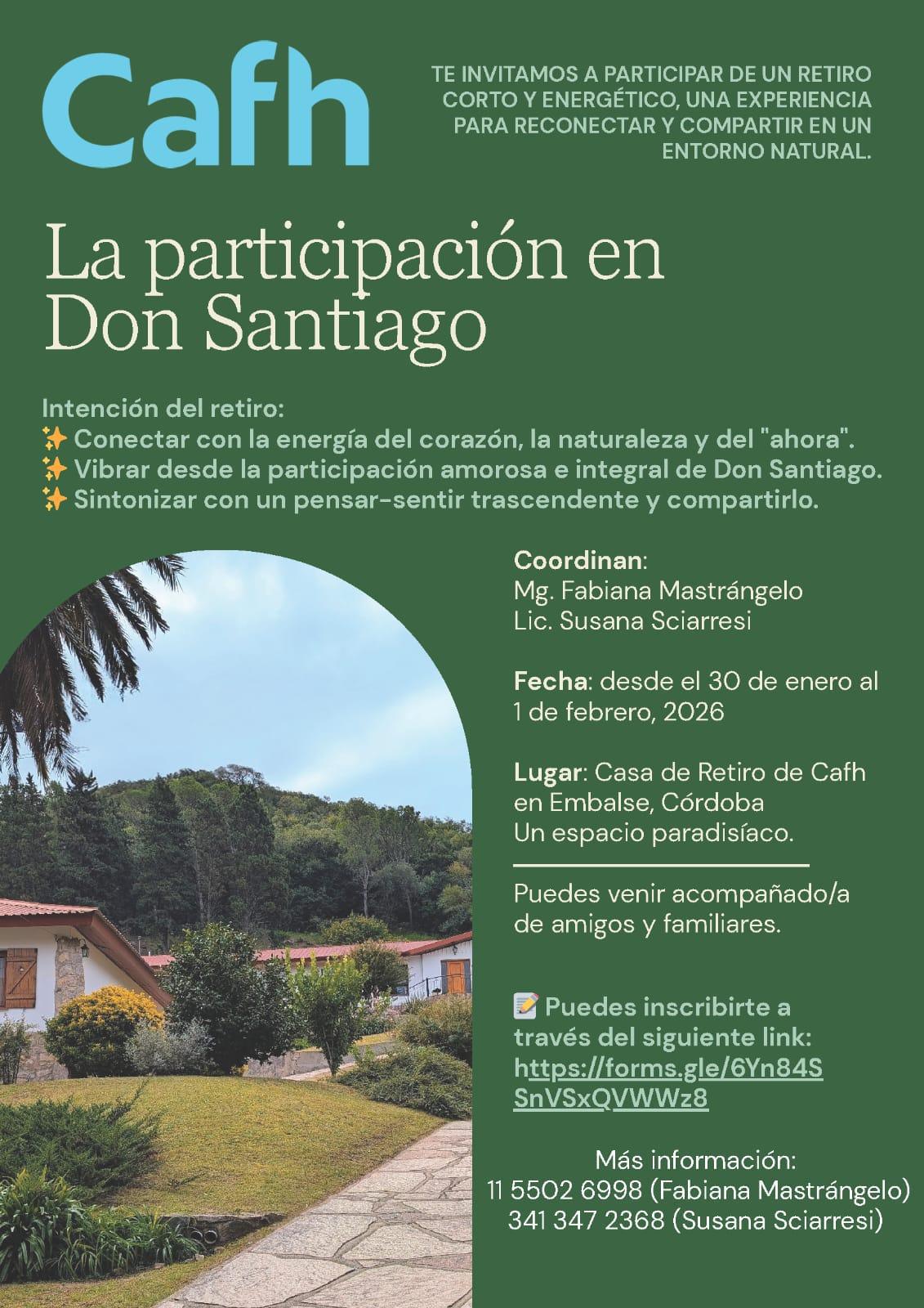 Retiro Espiritual Participación| Cafh Argentina - Córdoba