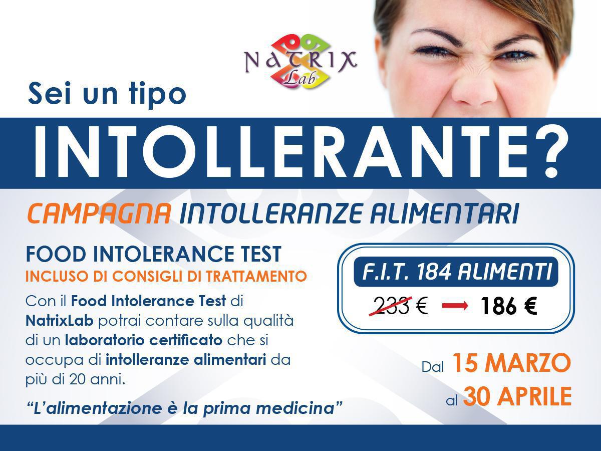 Campagna intolleranze alimentari| NatrixLab