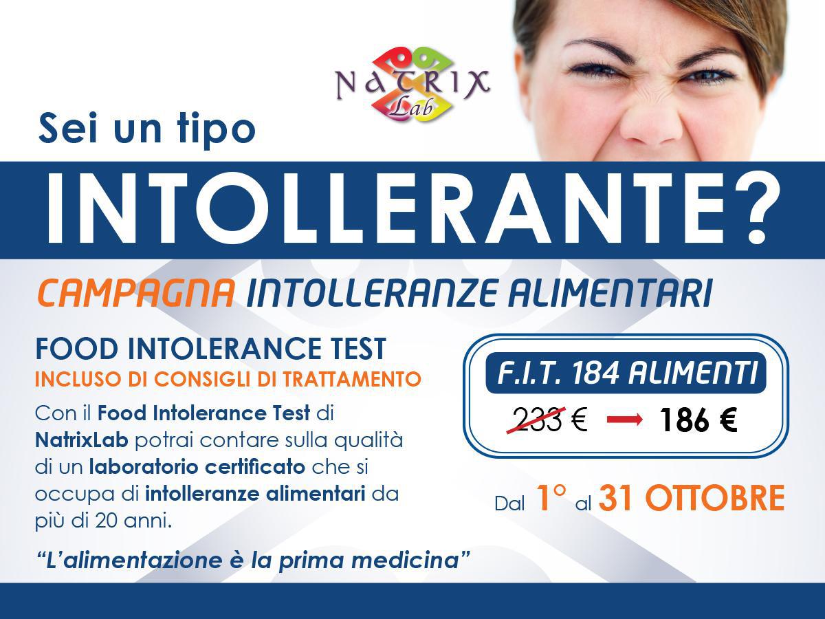 Campagna intolleranze alimentari | NatrixLab