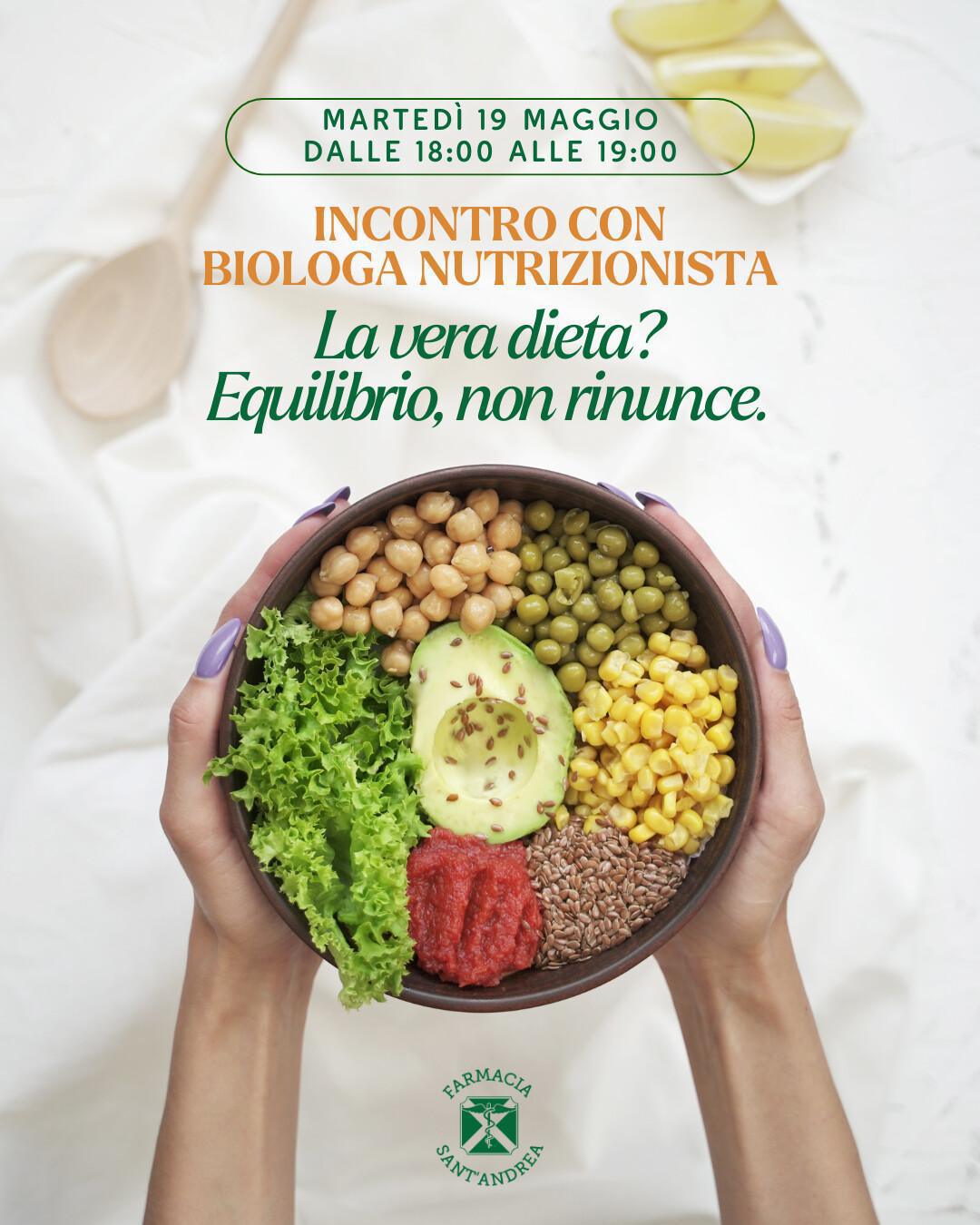 Incontro informativo con Biologa Nutrizionista