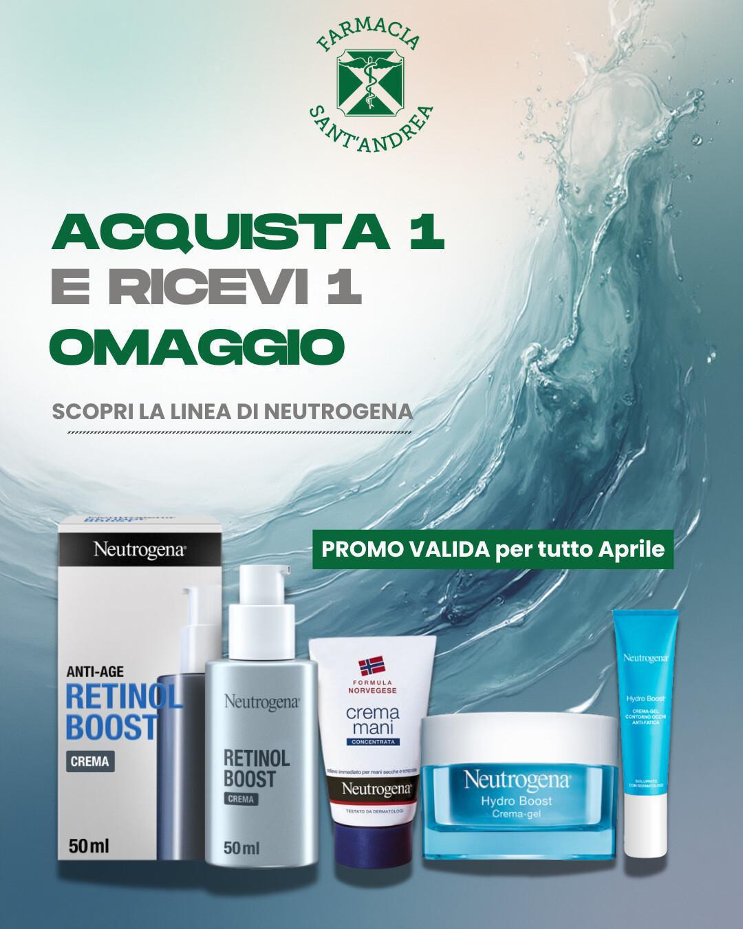 Acquista 1 prodotto Neutrogena, ricevi 1 OMAGGIO Acquista 1 prodotto Neutrogena, ricevi 1 OMAGGIO
