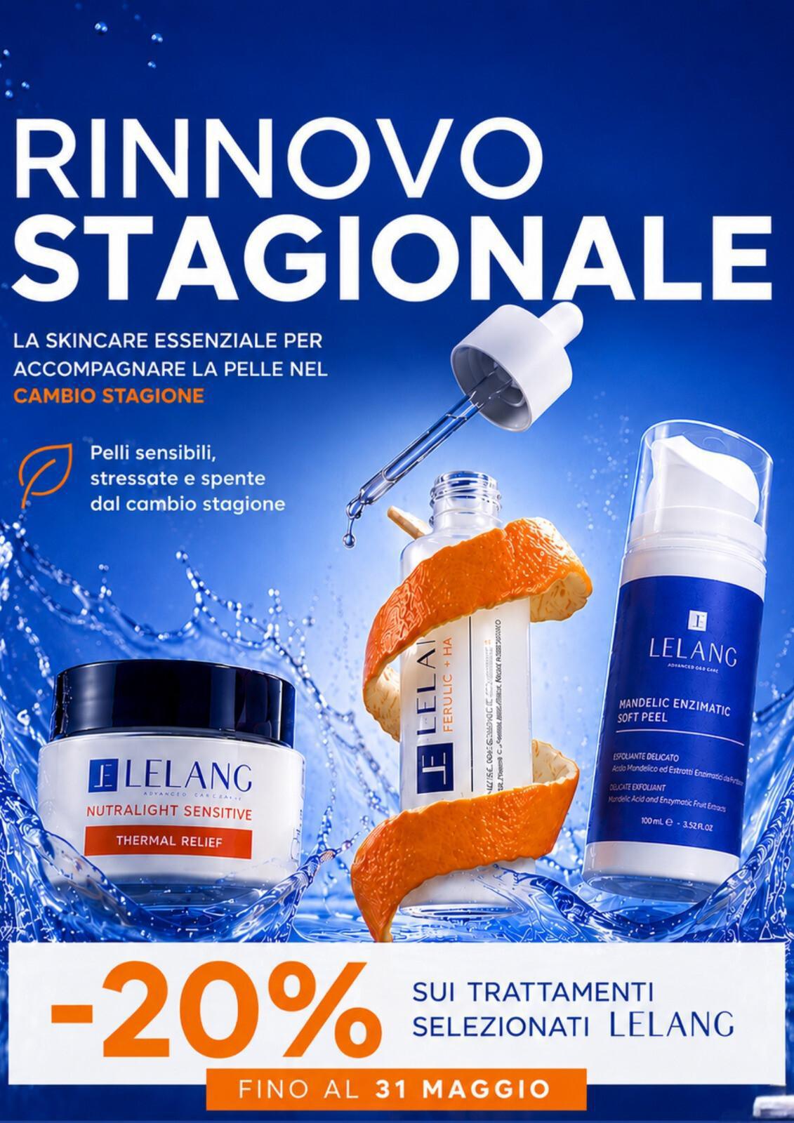 💙✨ Trattamenti viso Lelang a -20% fino al 31 Maggio