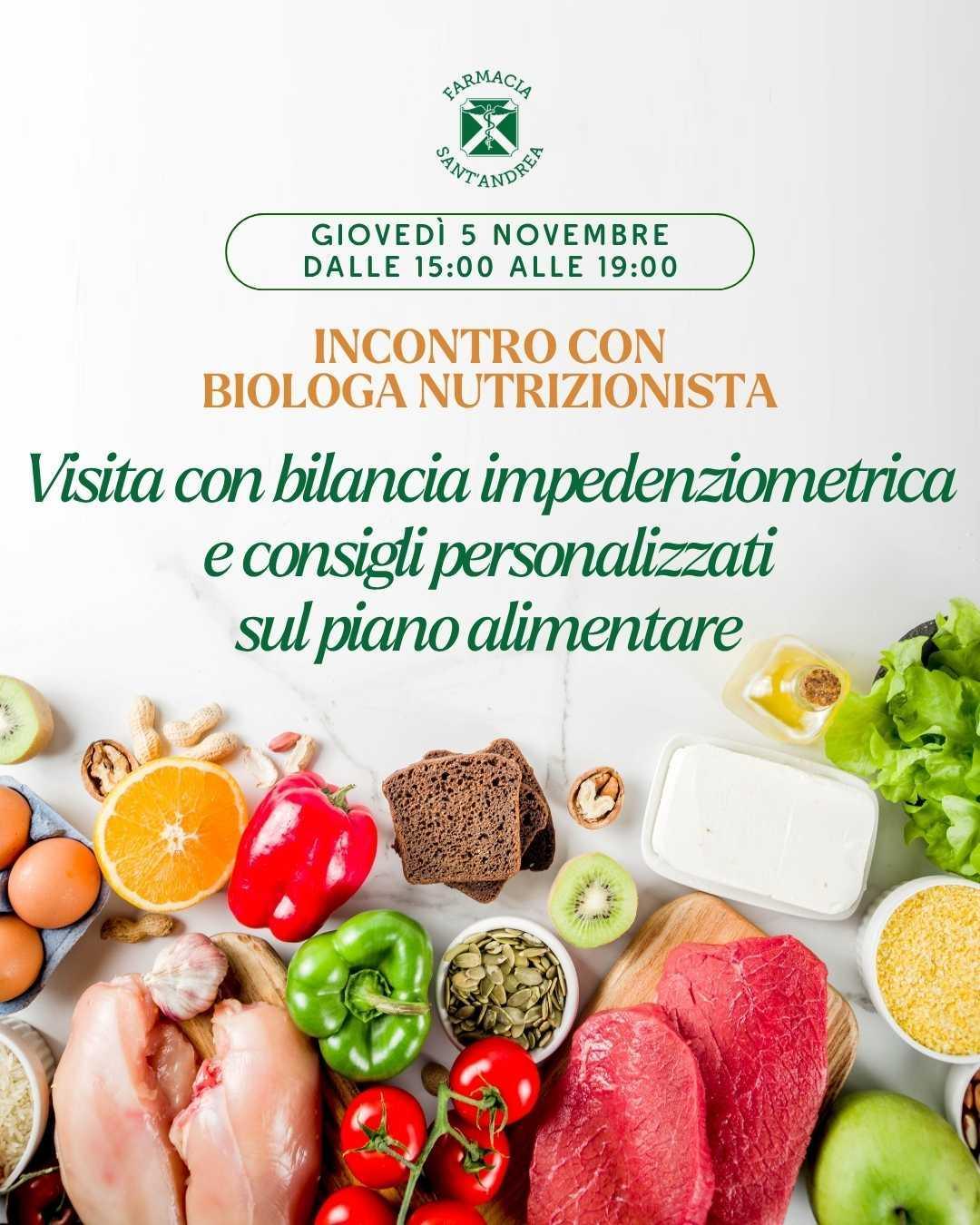 Appuntamento con biologa nutrizionista