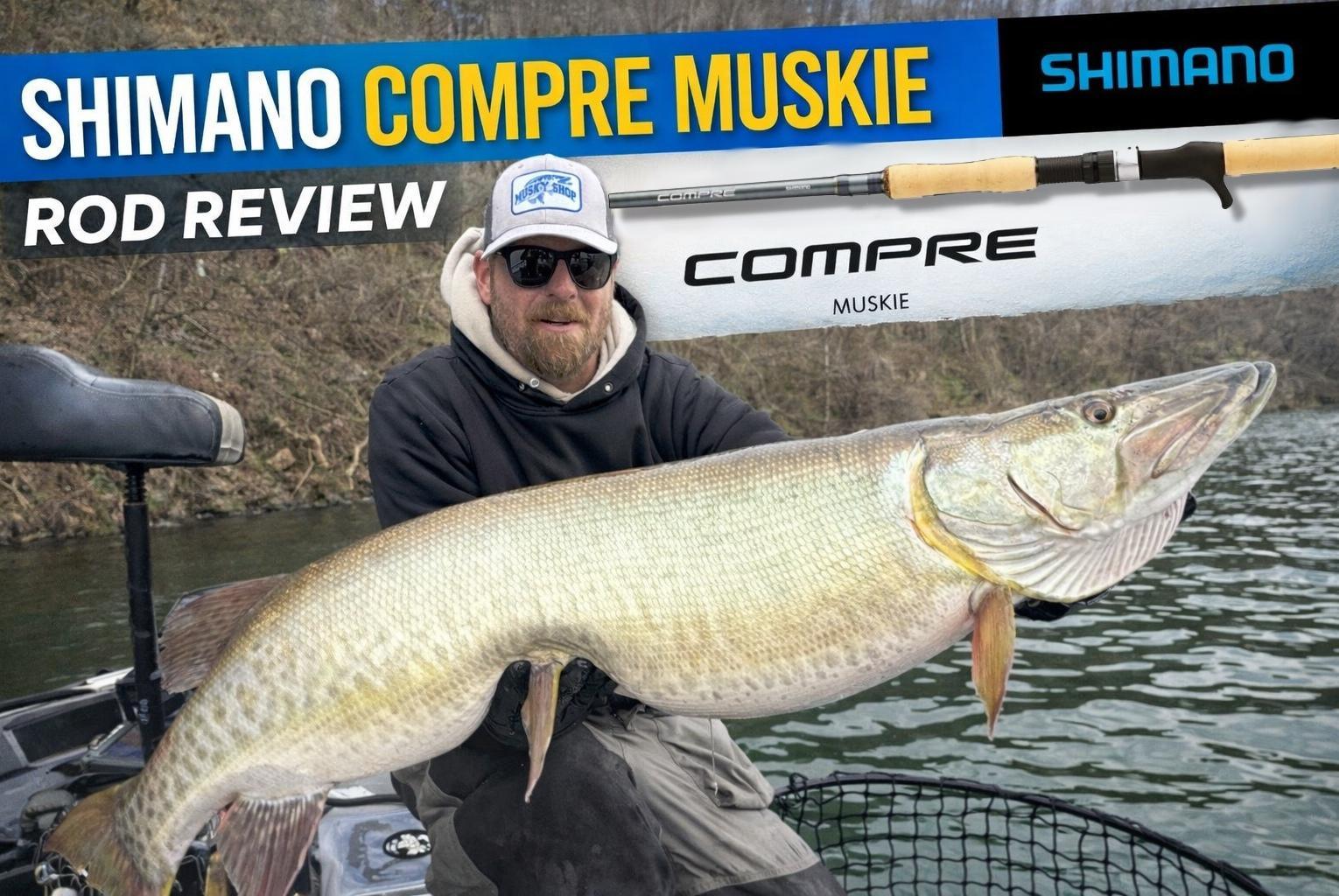 shimano compre muskie rod 8 heavy Premium components ensure durability under the strain of heavy baits and line Shimano Compre Muskie Casting Rod