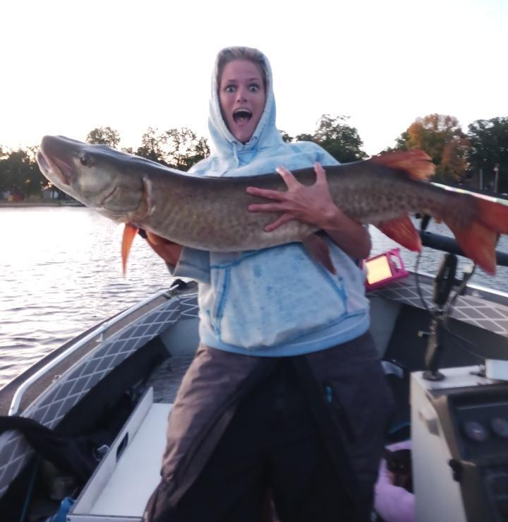 I caught my first musky! thank you musky shop for the knowledge you have taught. caught with a swimdawg.