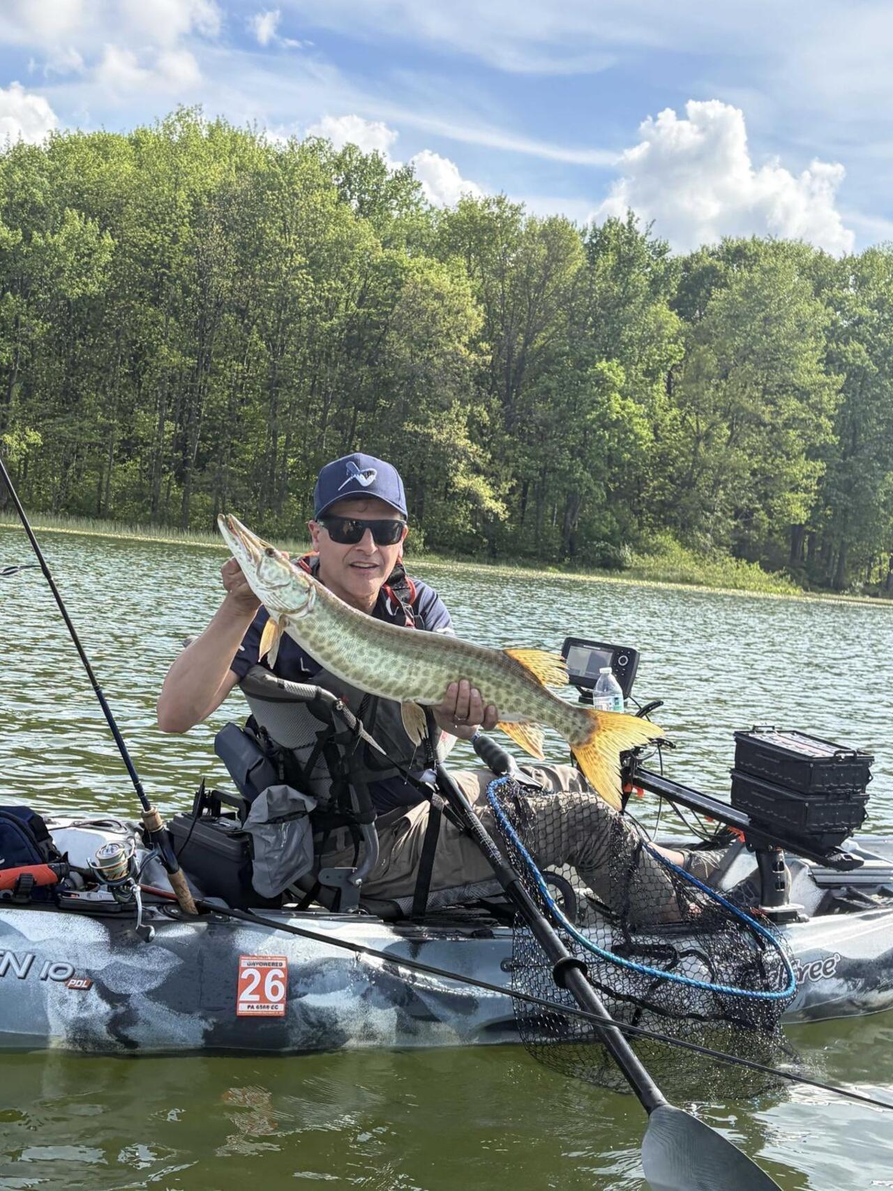 First kayak musky.