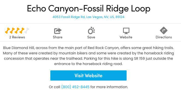 Echo Canyon-Fossil Ridge Loop