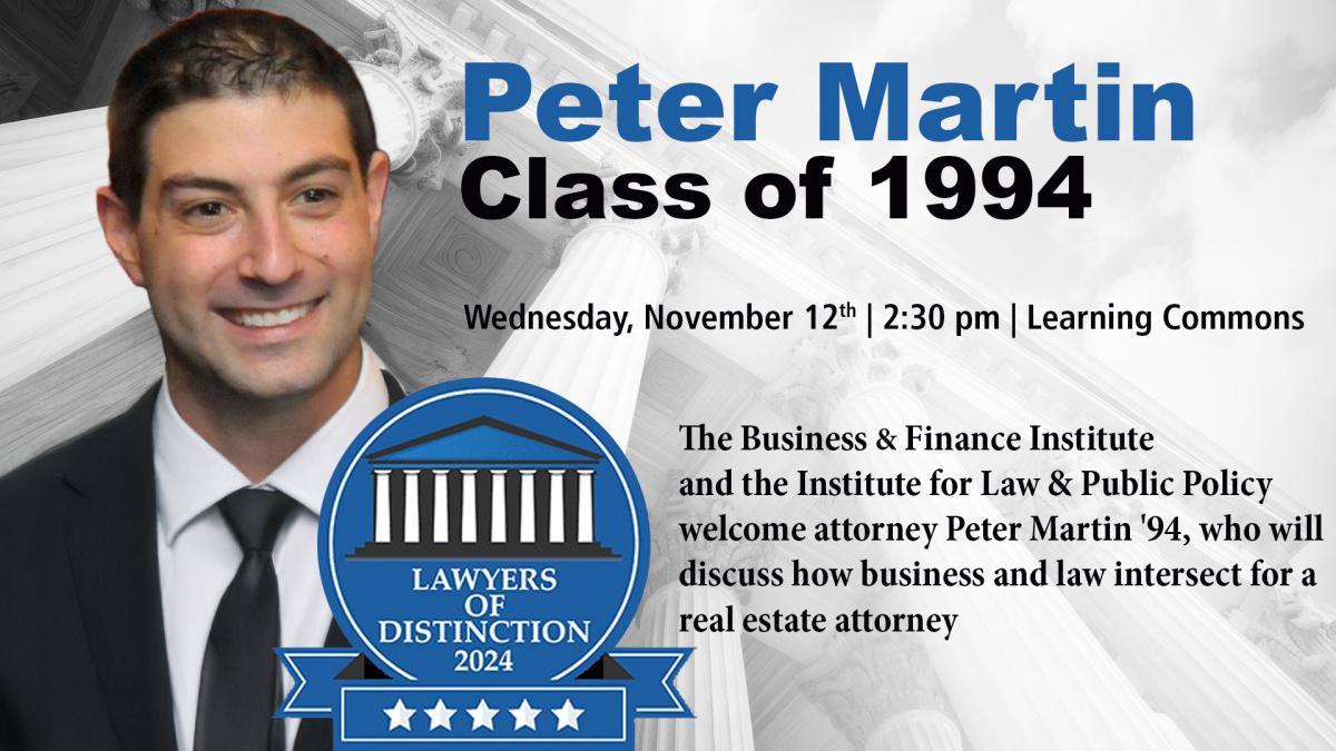Alumni Guest Lecture - Peter Martin '94