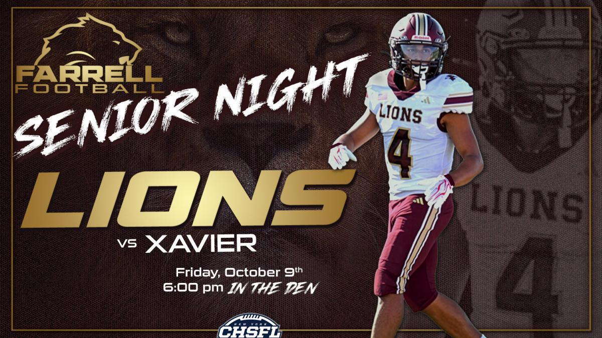 Varsity Football Senior Night vs. Xavier (Live Streamed)
