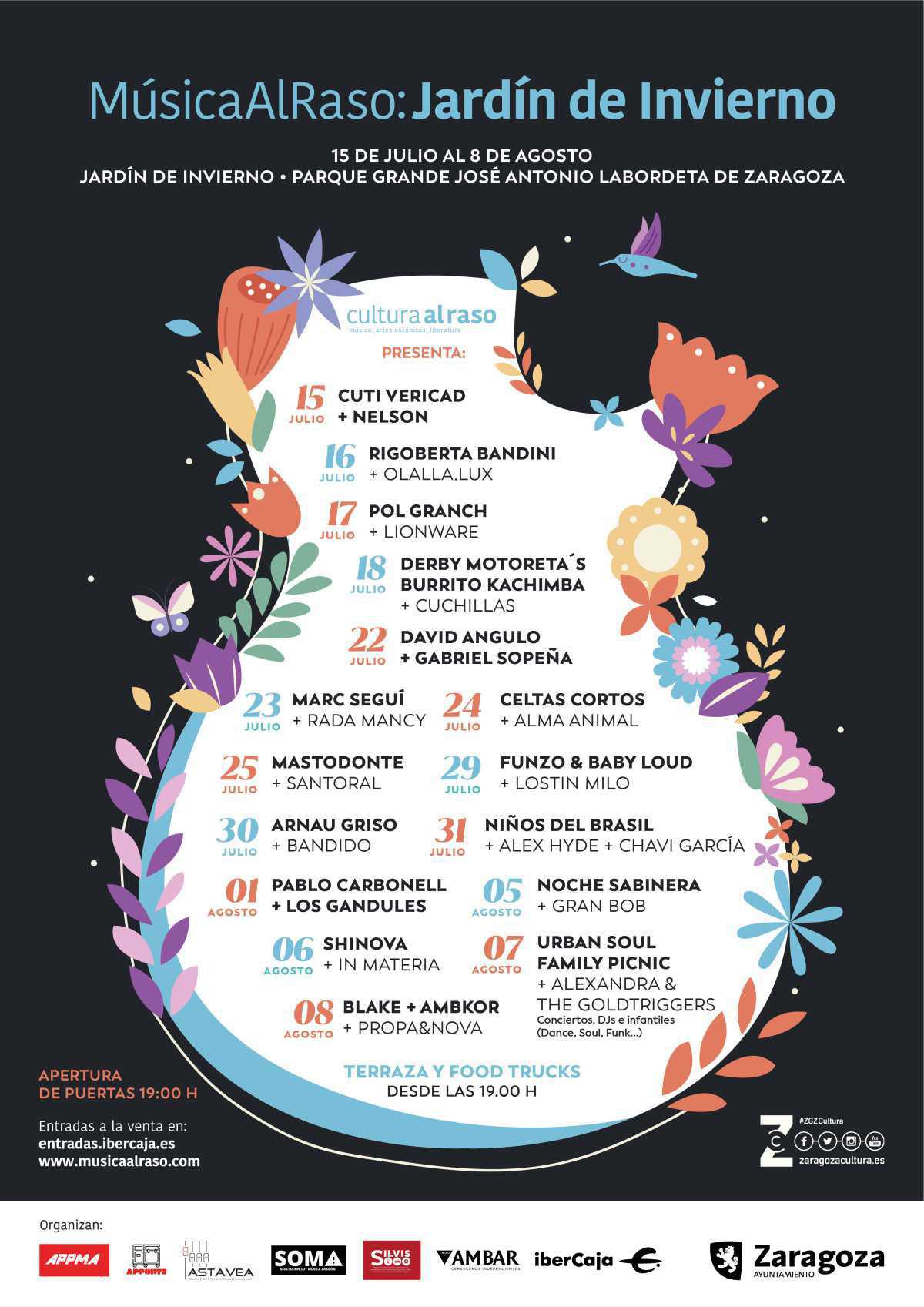 NIÑOS DEL BRASIL + ÁLEX HIDE + CHAVI GARCÍA. Jardín de Invierno (Parque Grande José Antonio Labordeta) NIÑOS DEL BRASIL + ÁLEX HIDE + CHAVI GARCÍA. Jardín de Invierno (Parque Grande José Antonio Labordeta)