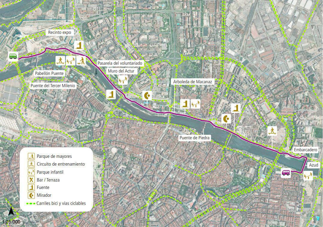La margen izquierda, entre puentes La margen izquierda, entre puentes