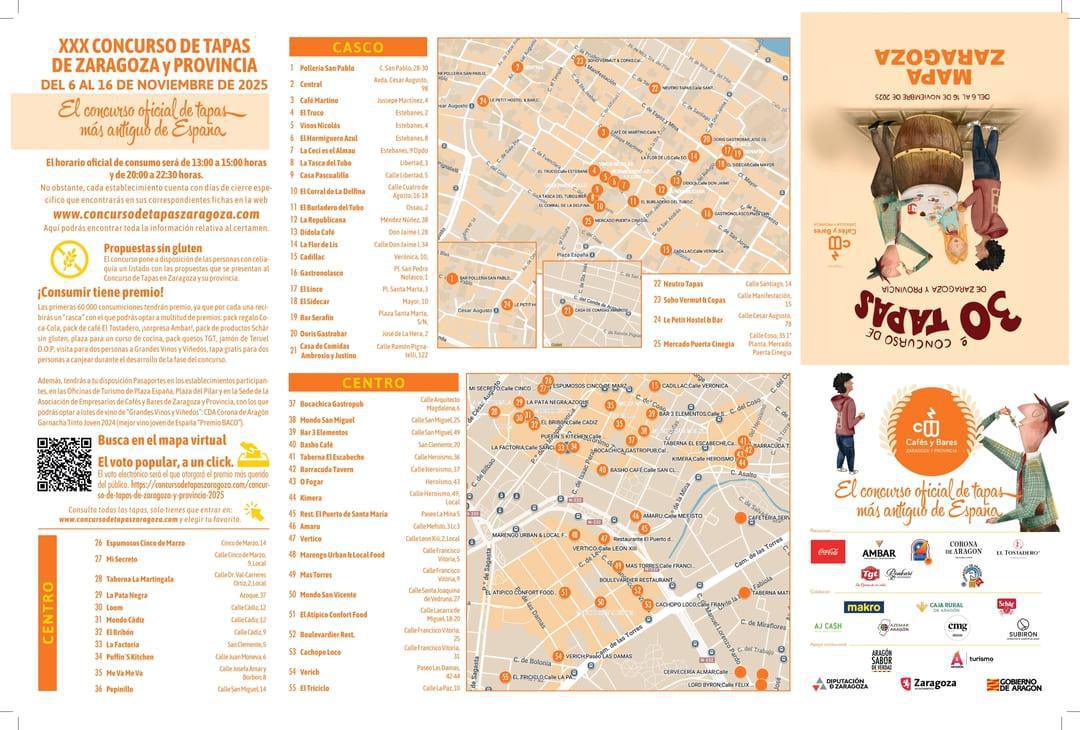 CONCURSO DE TAPAS DE ZARAGOZA Y PROVINCIA 2025 – XXX EDICIÓN. Varias ubicaciones CONCURSO DE TAPAS DE ZARAGOZA Y PROVINCIA 2025 – XXX EDICIÓN. Varias ubicaciones