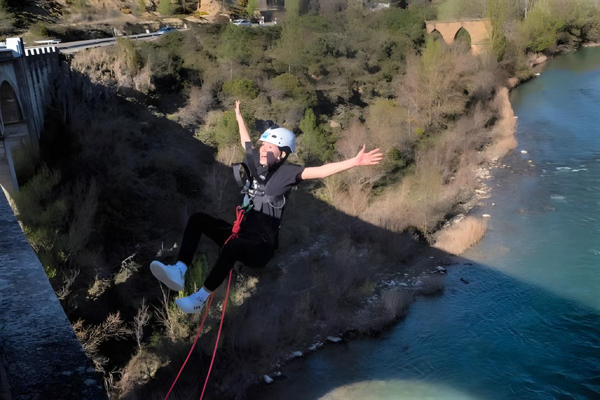 Puenting sobre el Río Gállego