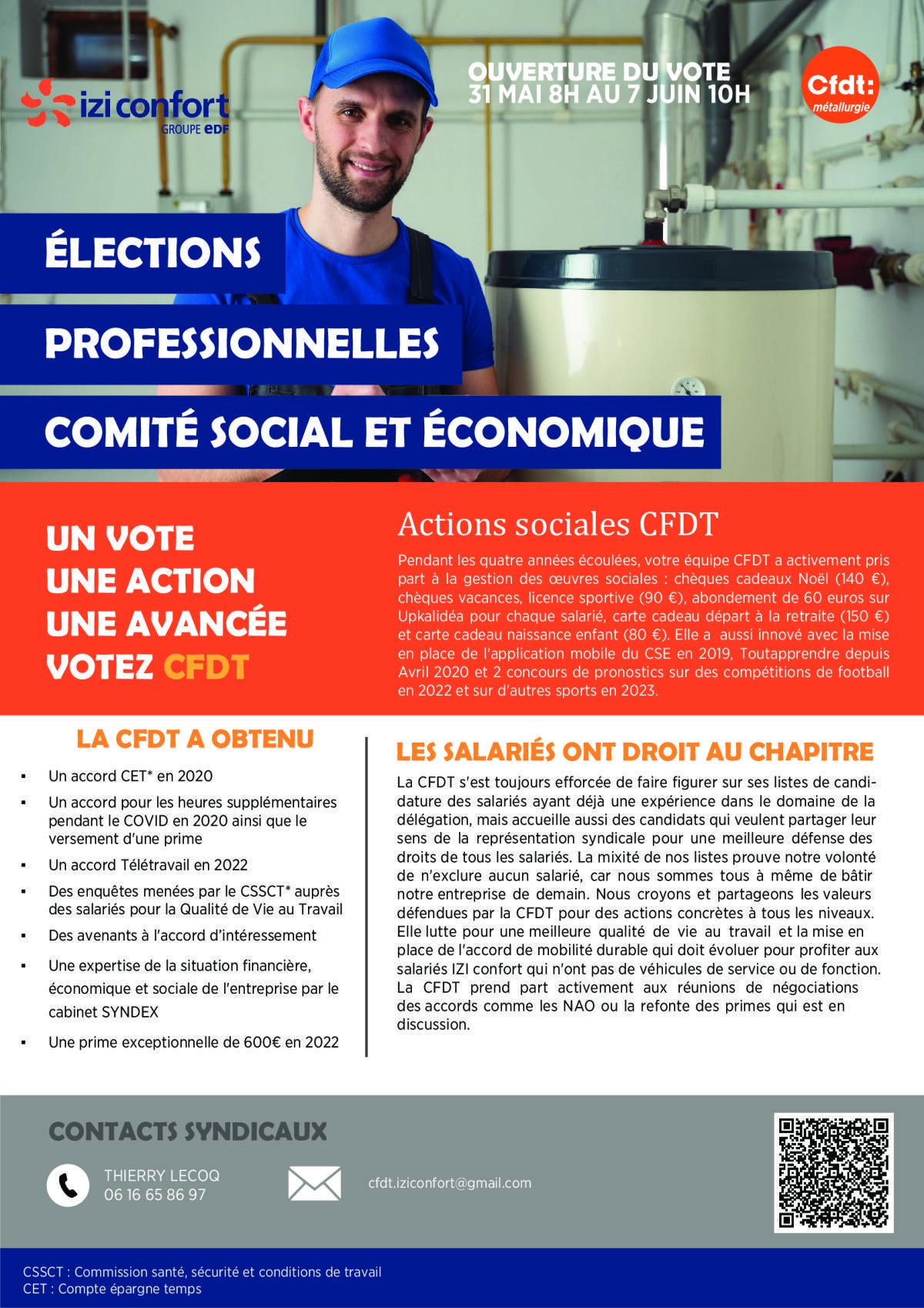 Cfdt : Élections professionnelles 2023