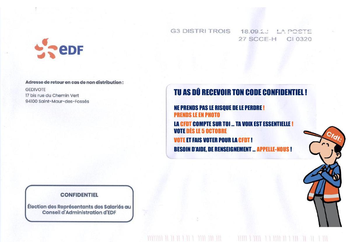 Cfdt : Elections des Administrateurs salariés au CA d'EDF