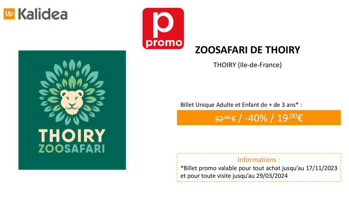 Vente Flash Zoosafari de Thoiry