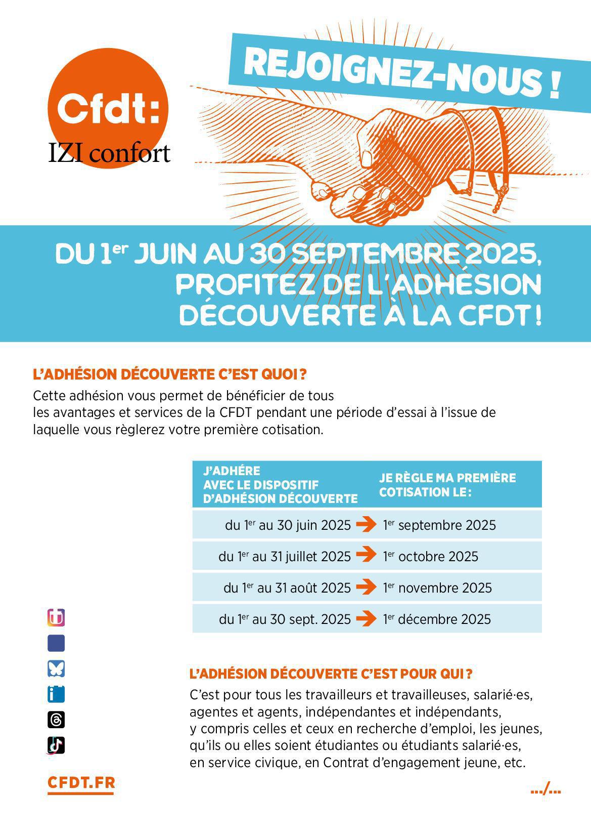 REJOIGNEZ-NOUS à la CFDT! 