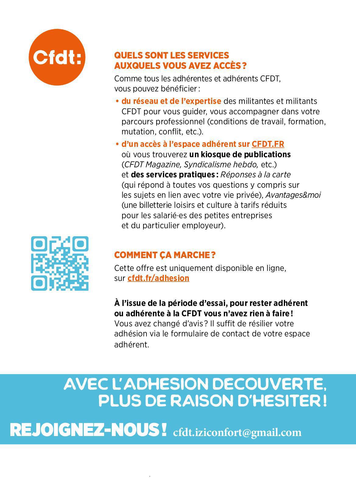 REJOIGNEZ-NOUS à la CFDT! 