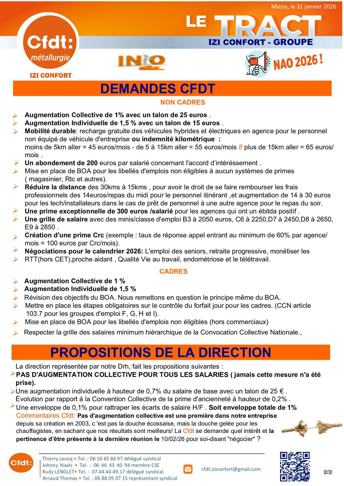 NAO 2026 : Douche froide sur les salaires