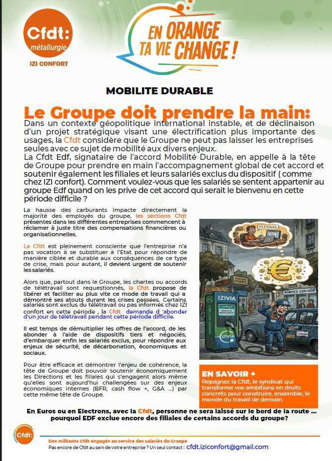 La direction d 'IZI confort doit réagir rapidement!