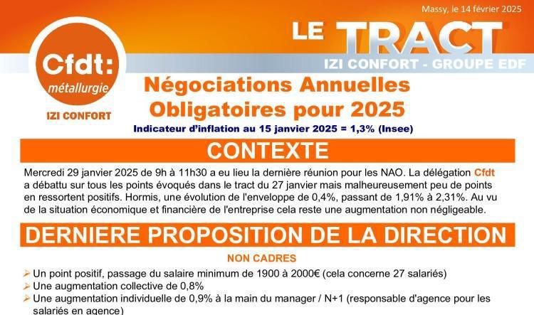 NAO 2025 : Conclusions Cfdt