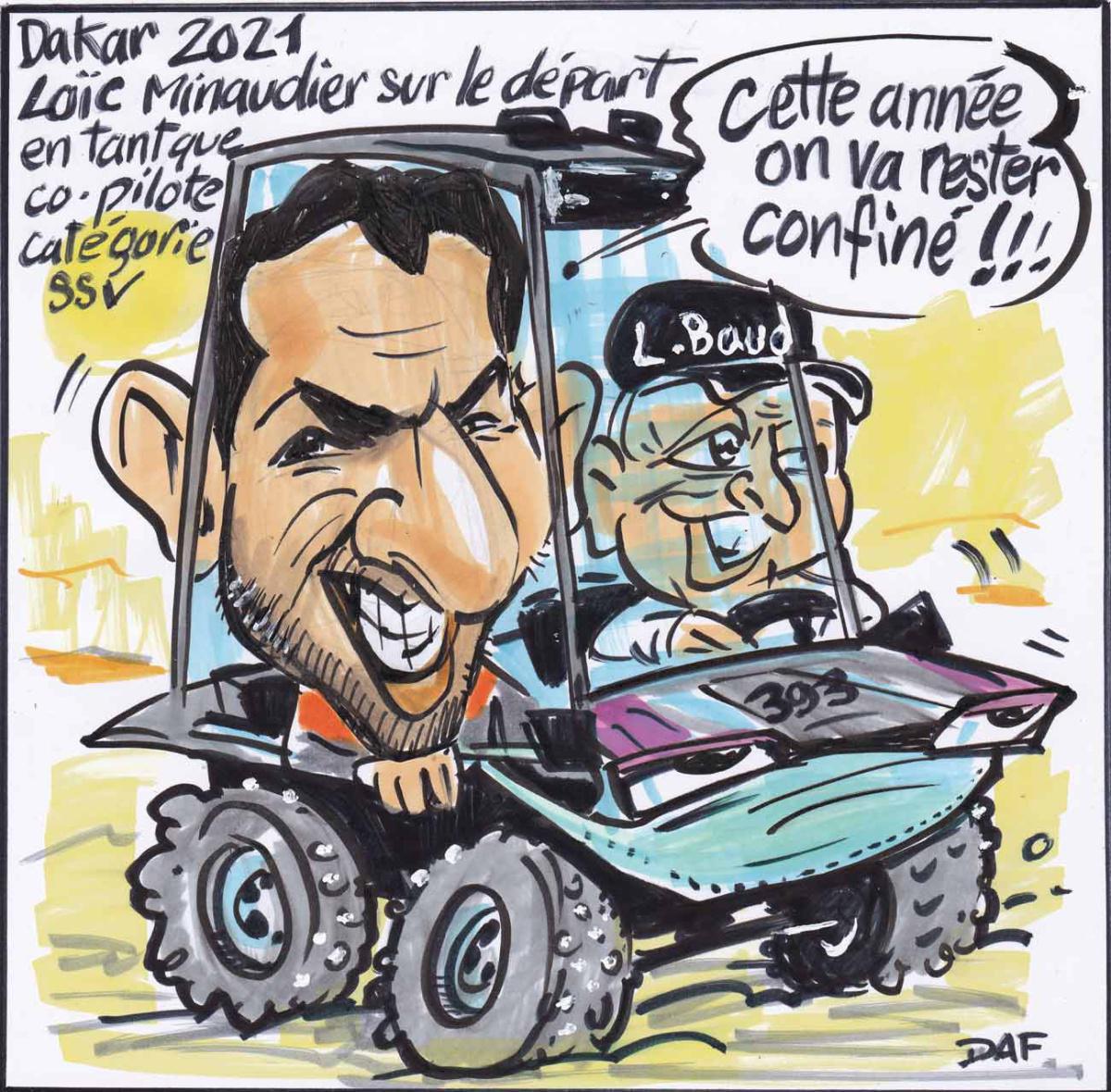 Dakar 2021 Loïc Minaudier sera au départ en catégorie SSV en tant que co-pilote de Lionel Baud pour la voiture N° 393