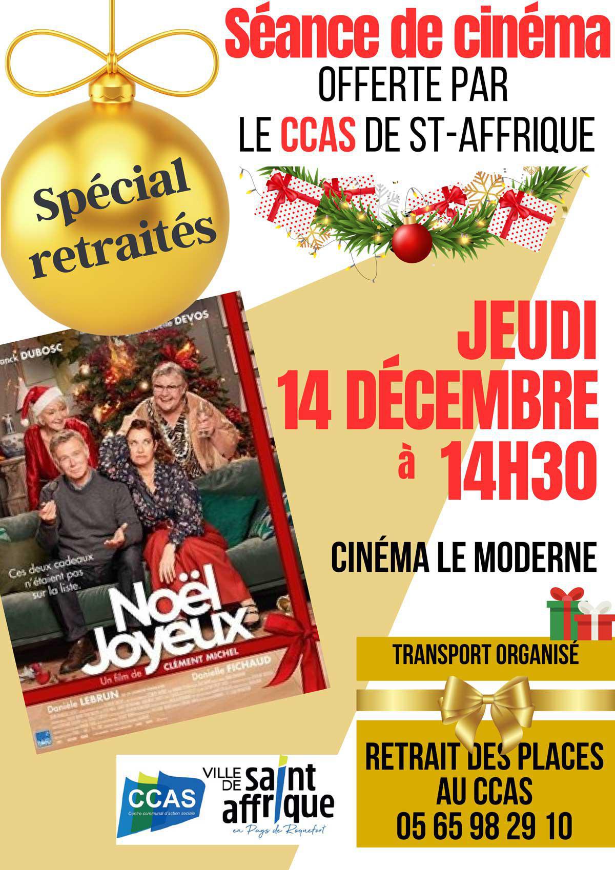 Une séance de cinéma offerte aux retraités