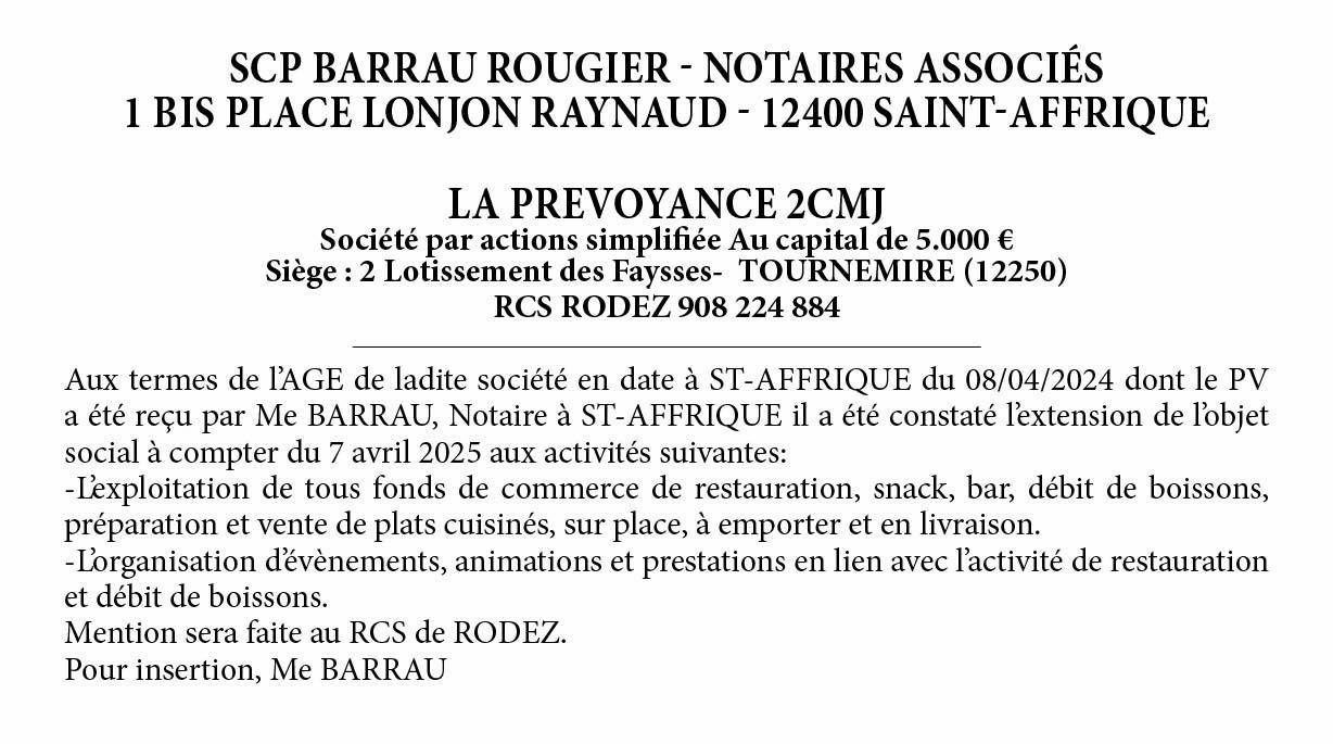 LA PREVOANCE 2CMJ -13654
