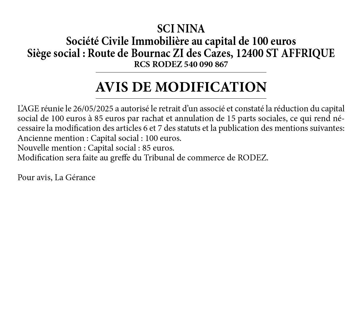 SCI NINA