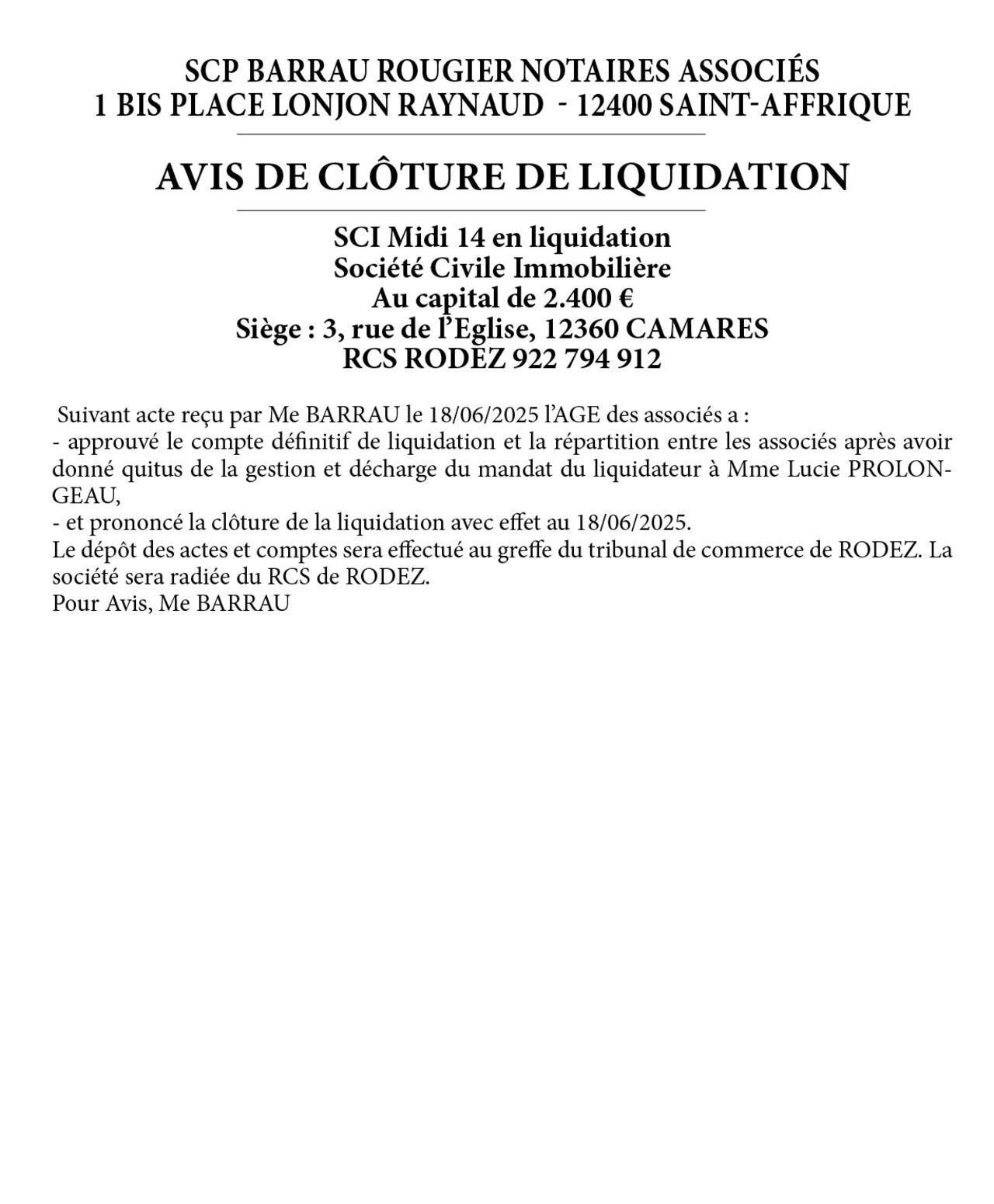 LDDM550200 Liquitaion