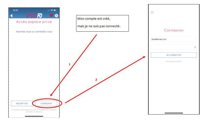 Mon compte est créé, mais je ne suis pas connecté