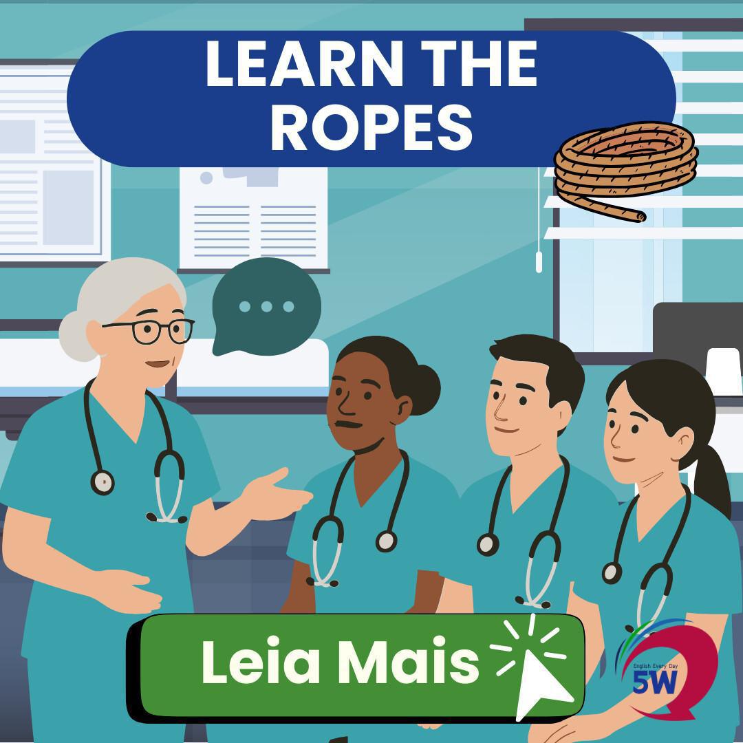 “Learn the ropes” – Aprender como as coisas funcionam