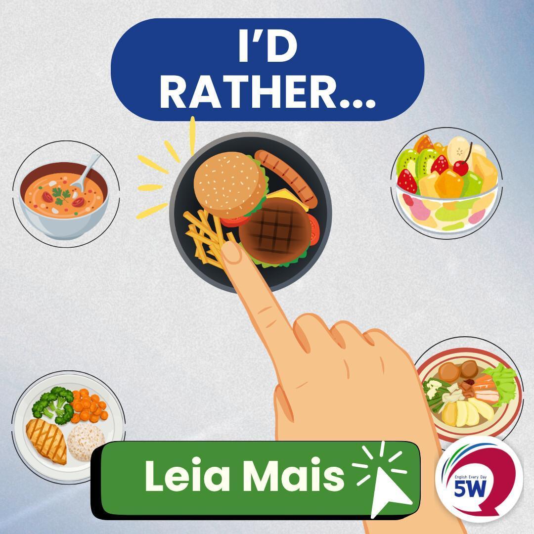 “I’d rather…” – Eu prefiro… “I’d rather…” – Eu prefiro…