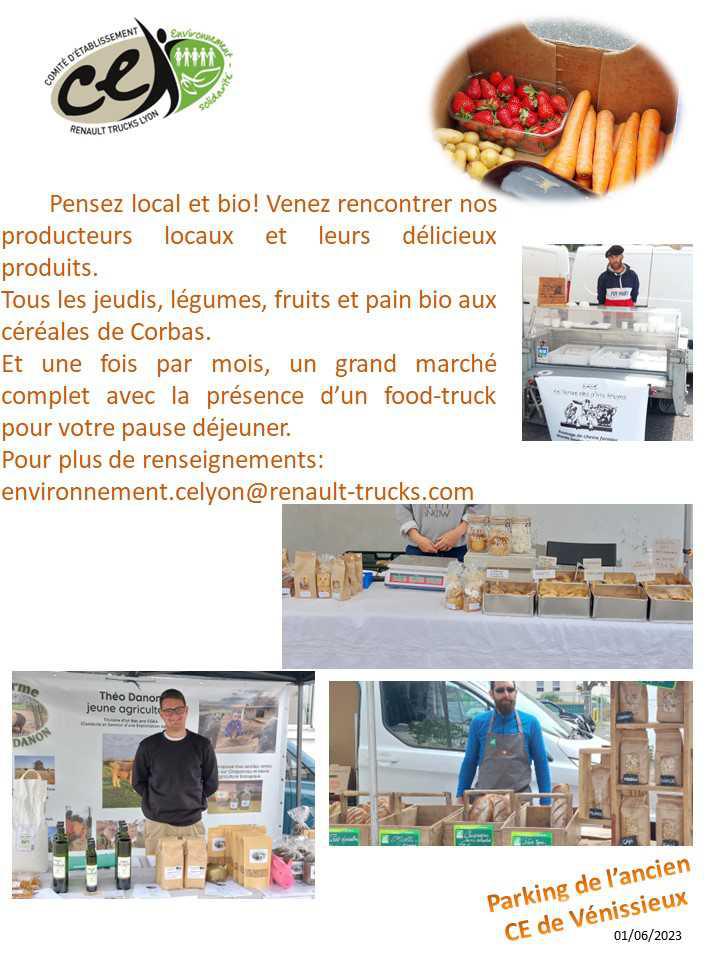 Marché hebdomadaire local bio et solidaire