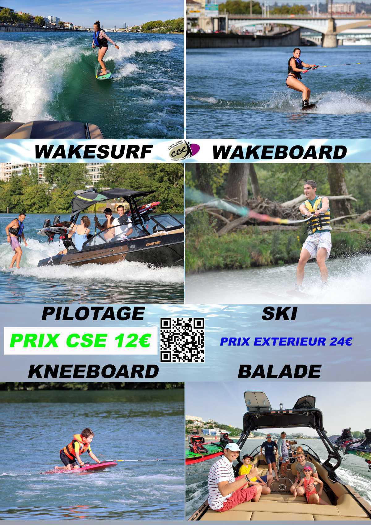 Wakeboard, surf, pilotage, ski nautique, balade, entre amis, collègues ou en famille ! Wakeboard, surf, pilotage, ski nautique, balade, entre amis, collègues ou en famille !