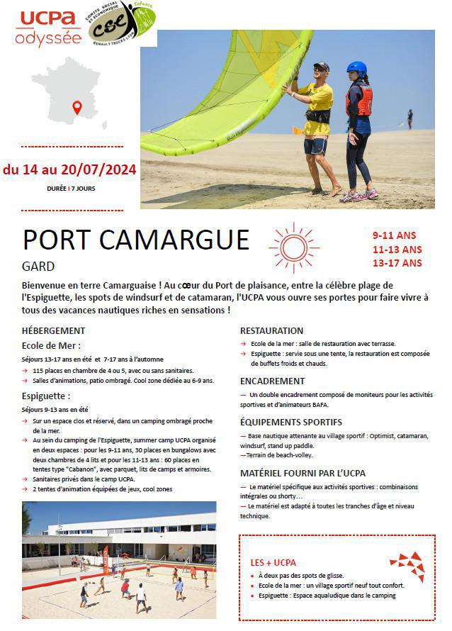 Colonie à Port Camargue du 14 au 20/07/24 - multisport