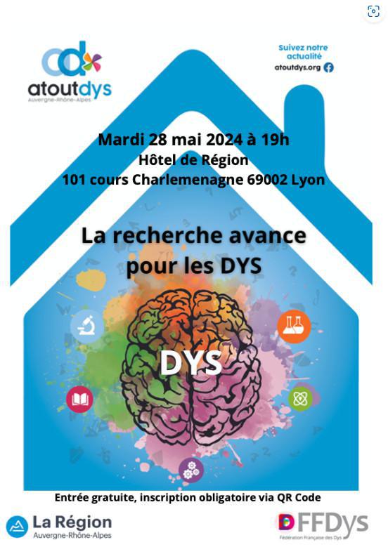 Conférence : la science avance pour les Dys organisée par Atoutdys