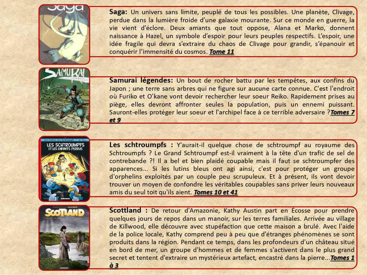 Nouvelles BD à la médiathèque du CSE Saint-Priest Nouvelles BD à la médiathèque du CSE Saint-Priest