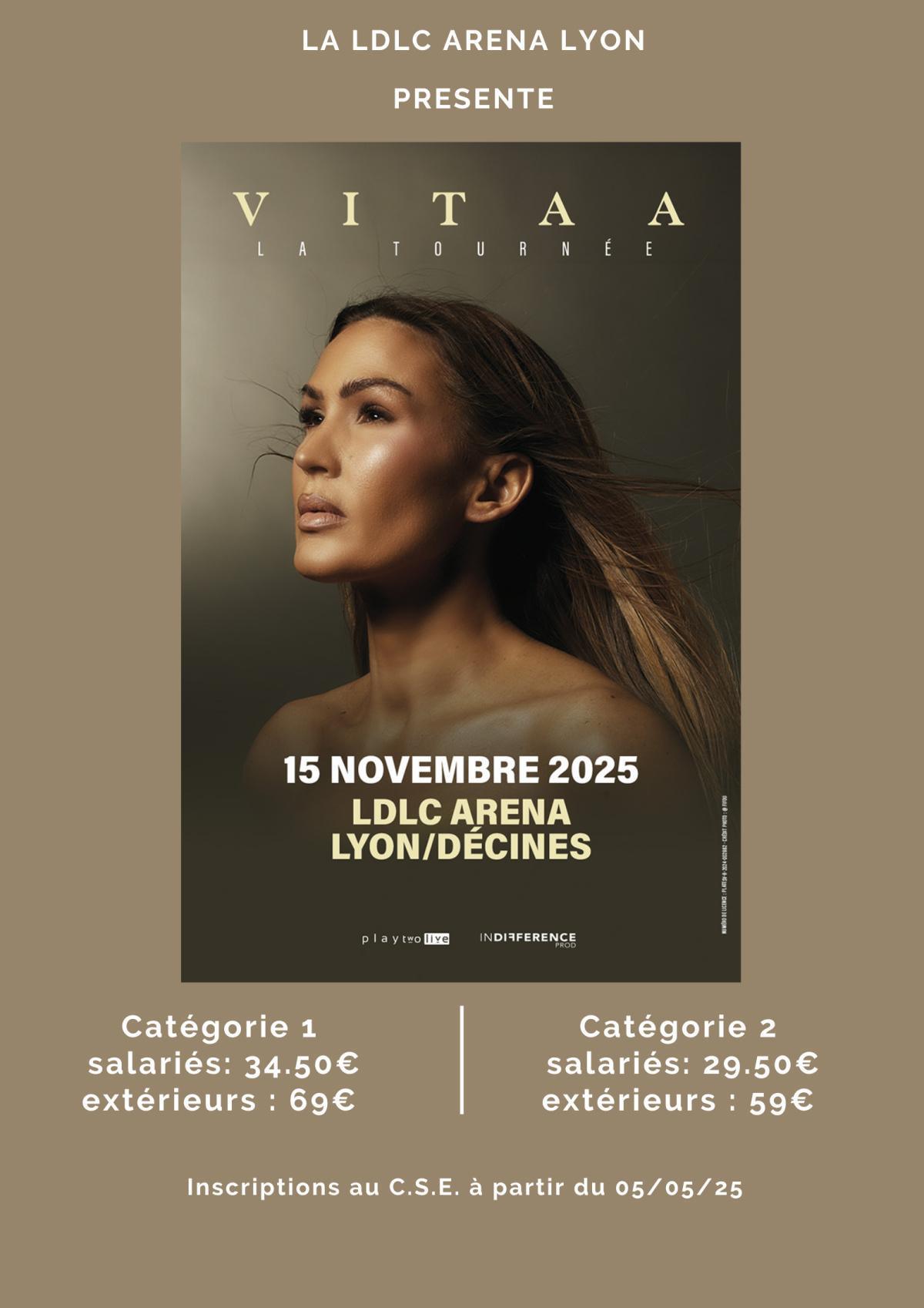 VITAA à la LDLC ARENA le 15/11/2025 VITAA à la LDLC ARENA le 15/11/2025