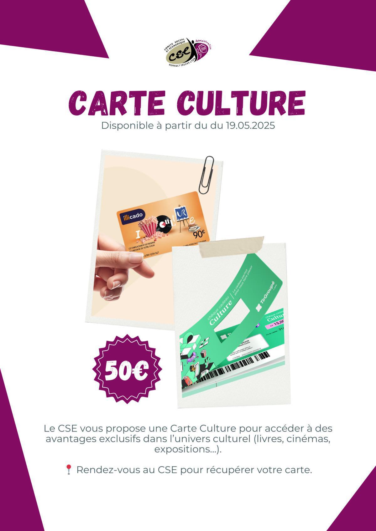 Carte Culture - Le cadeau parfait pour cultiver l’art de se faire plaisir.