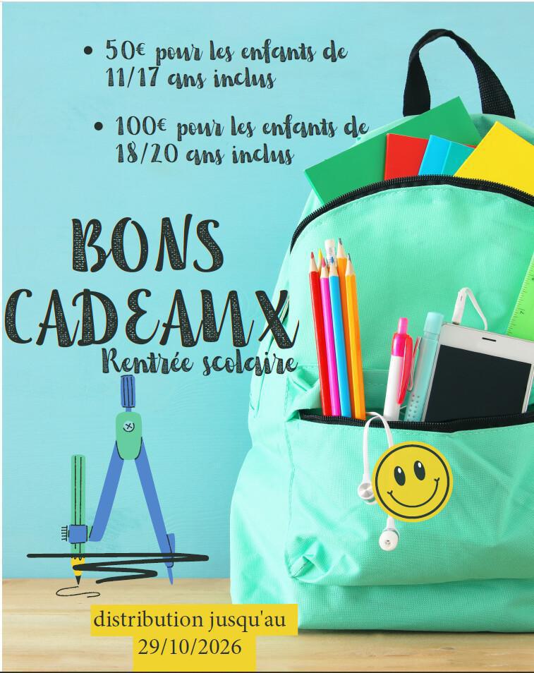 BONS DE RENTREE SCOLAIRE 2026-2027 BONS DE RENTREE SCOLAIRE 2026-2027