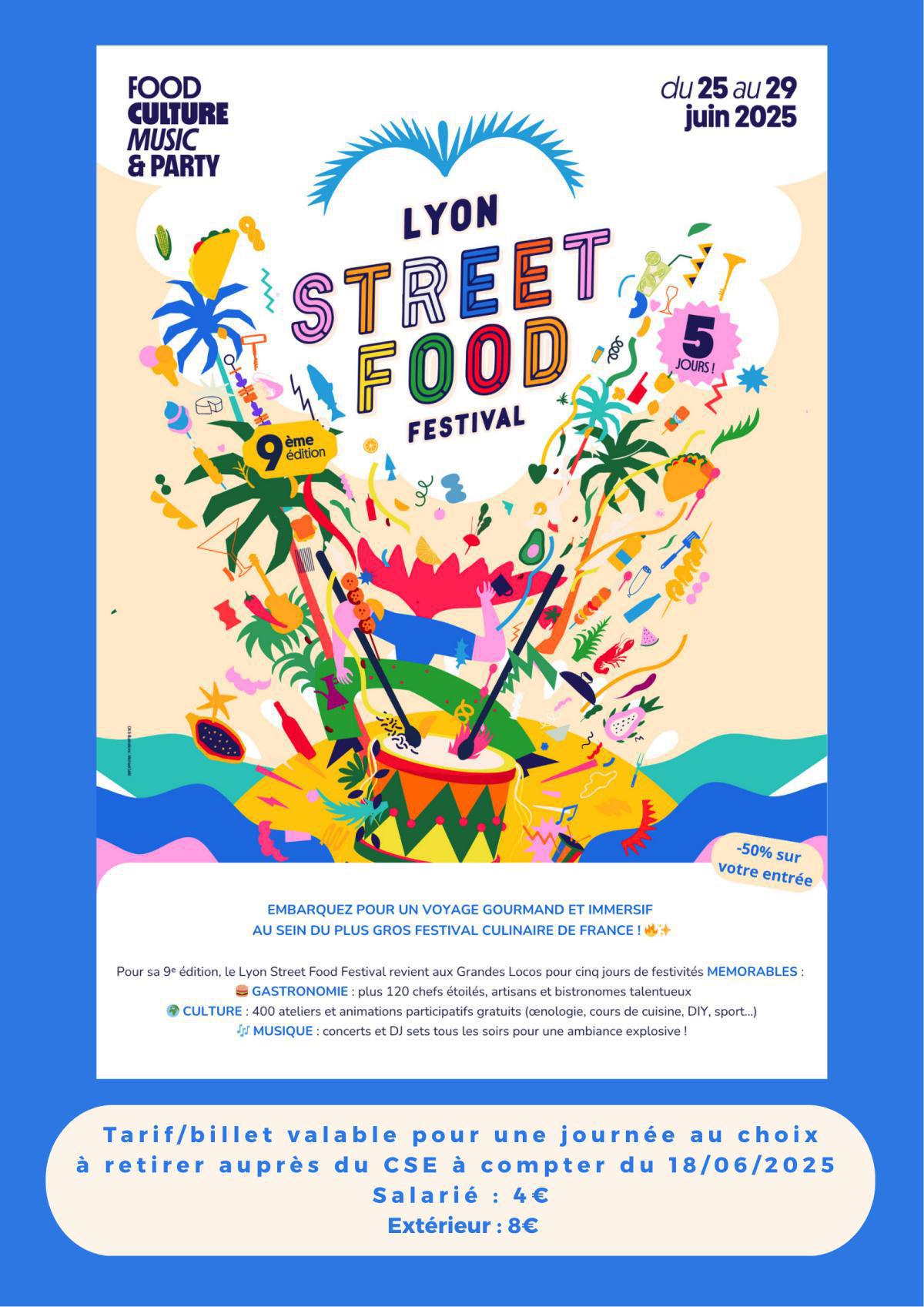 LYON STREET FOOD FESTIVAL du 25 au 29/06/25