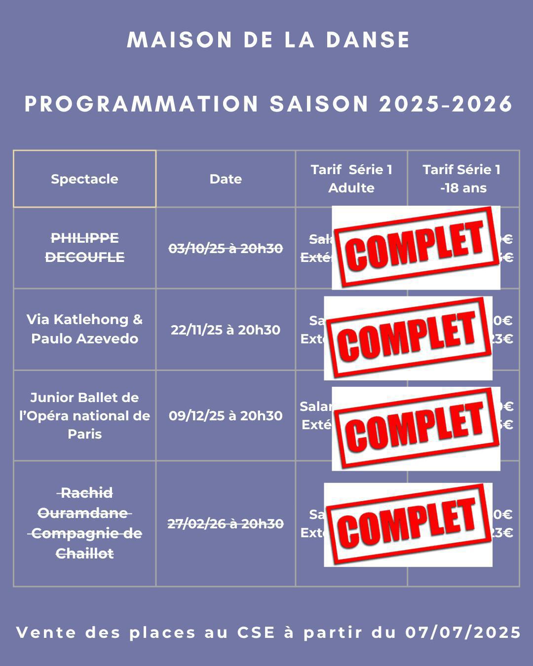 MAISON DE LA DANSE PROGRAMMATION saison 2025-2026