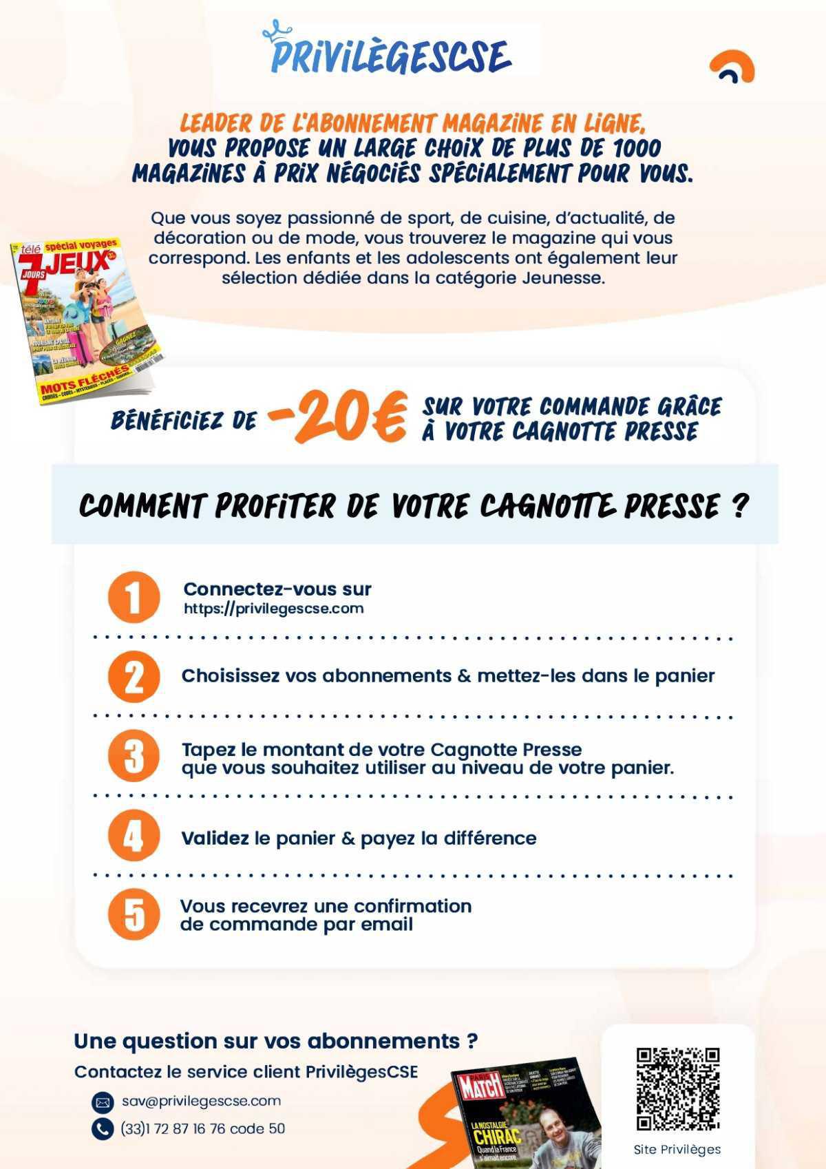 Cagnotte de 20€ sur vos magazines par Viapresse