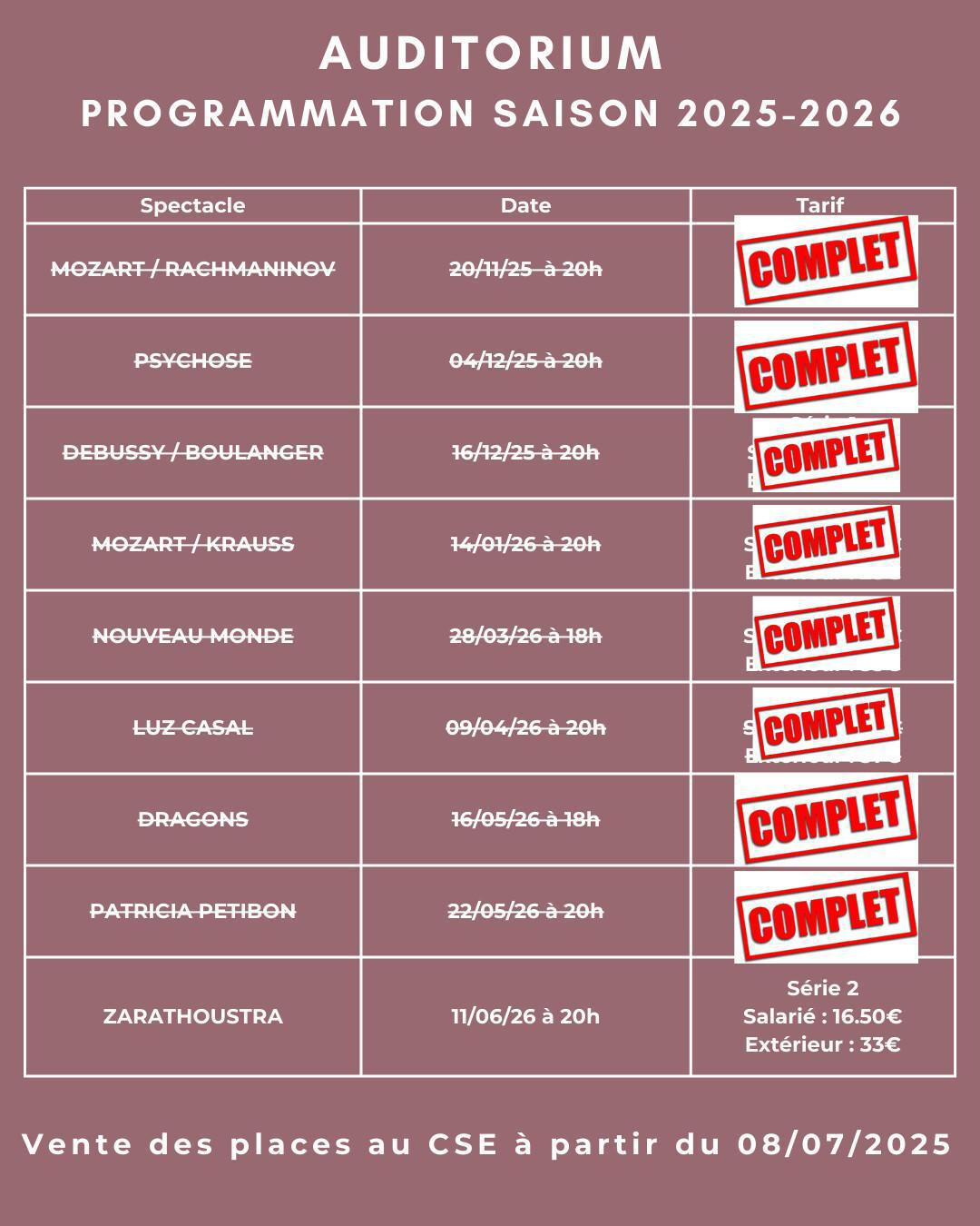 AUDITORIUM PROGRAMMATION saison 2025-2026